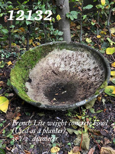 French lite weight concrete bowl