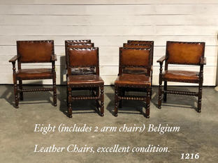Eight Leather Chairs