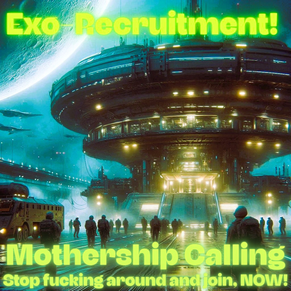 Mothership Calling
- AI image
- The campaigns of the not too distant future...?
A great song for this one could be "Mothership Calling" feat. Tigre Liu & Tee Double
