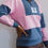 Thumbnail: Pink and Blue 1/4 Zip Cotton Jumper