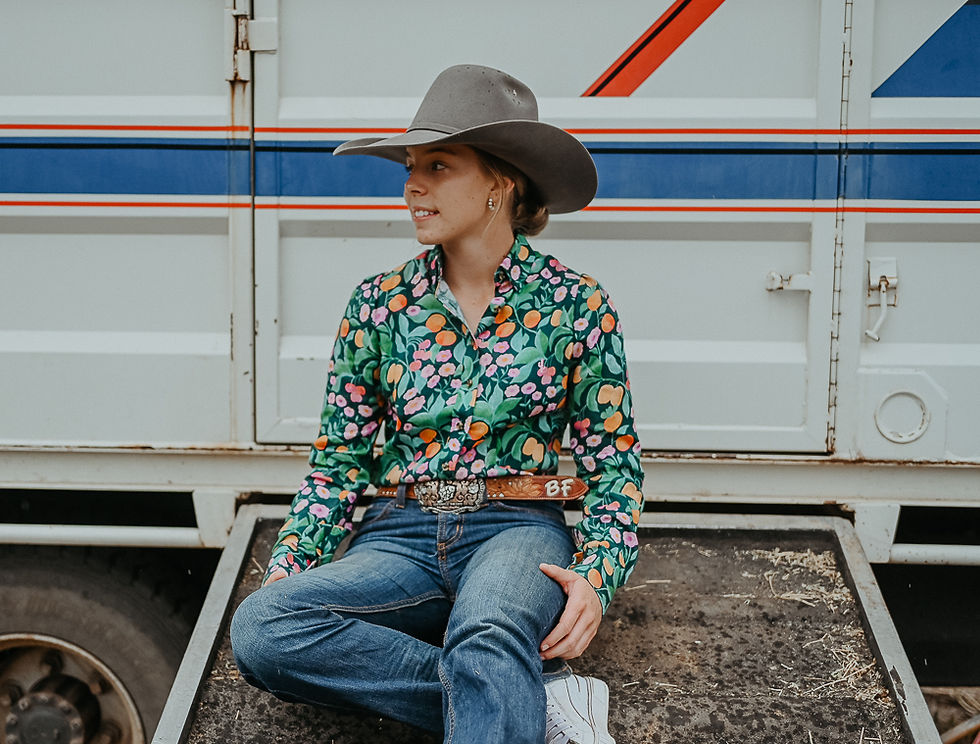 Thumbnail: Trixie ~ Apricot Delight Women's Long Sleeve Linen Shirt