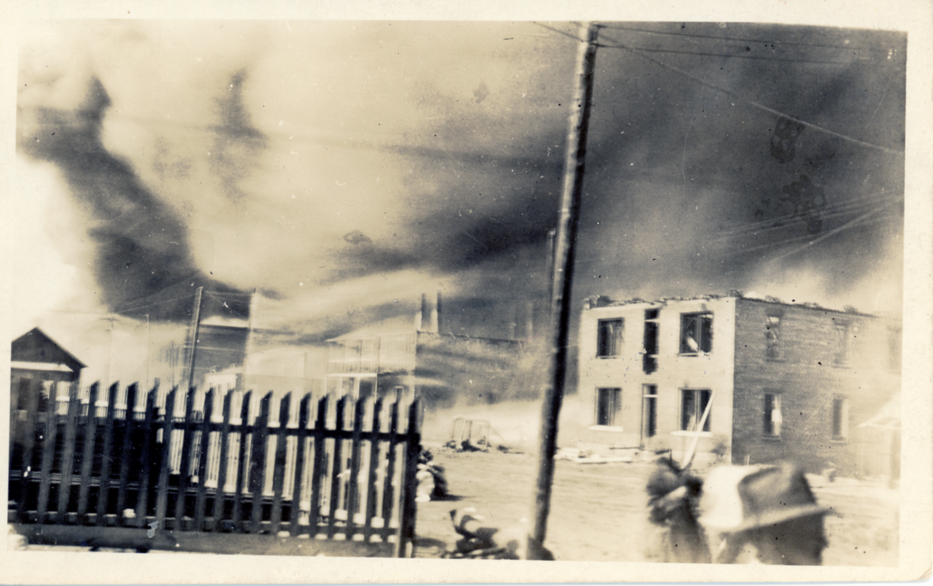 Plume of smoke covering Greenwood