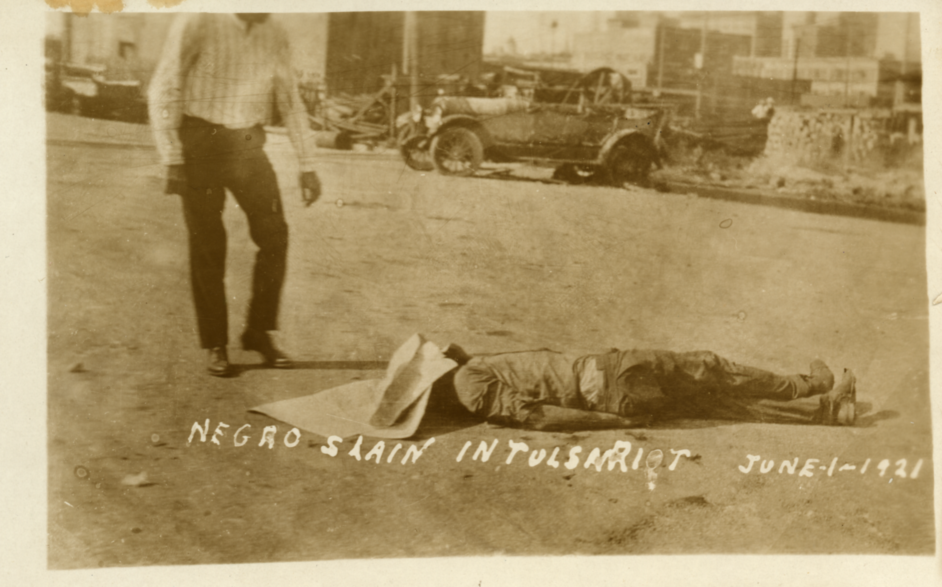 Man looking at deceased man