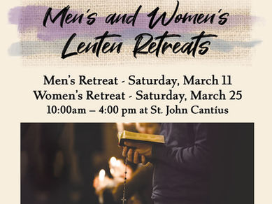 Lenten Retreats for Men and Women