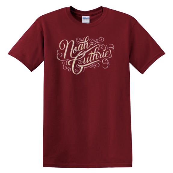 Noah Guthrie Logo Tee Navy With Gold Metallic Logo