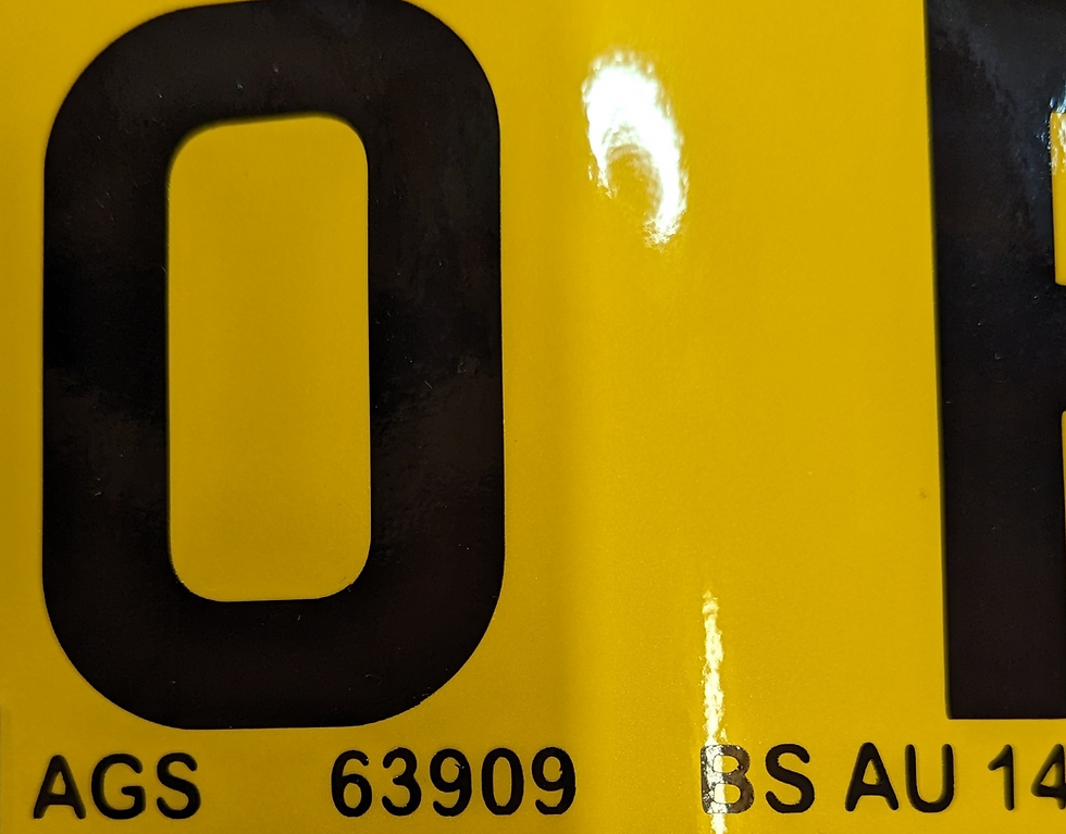 Thumbnail: Car Caravan Trailers Number Plates Stick On Self Adhesive UK legal number plate