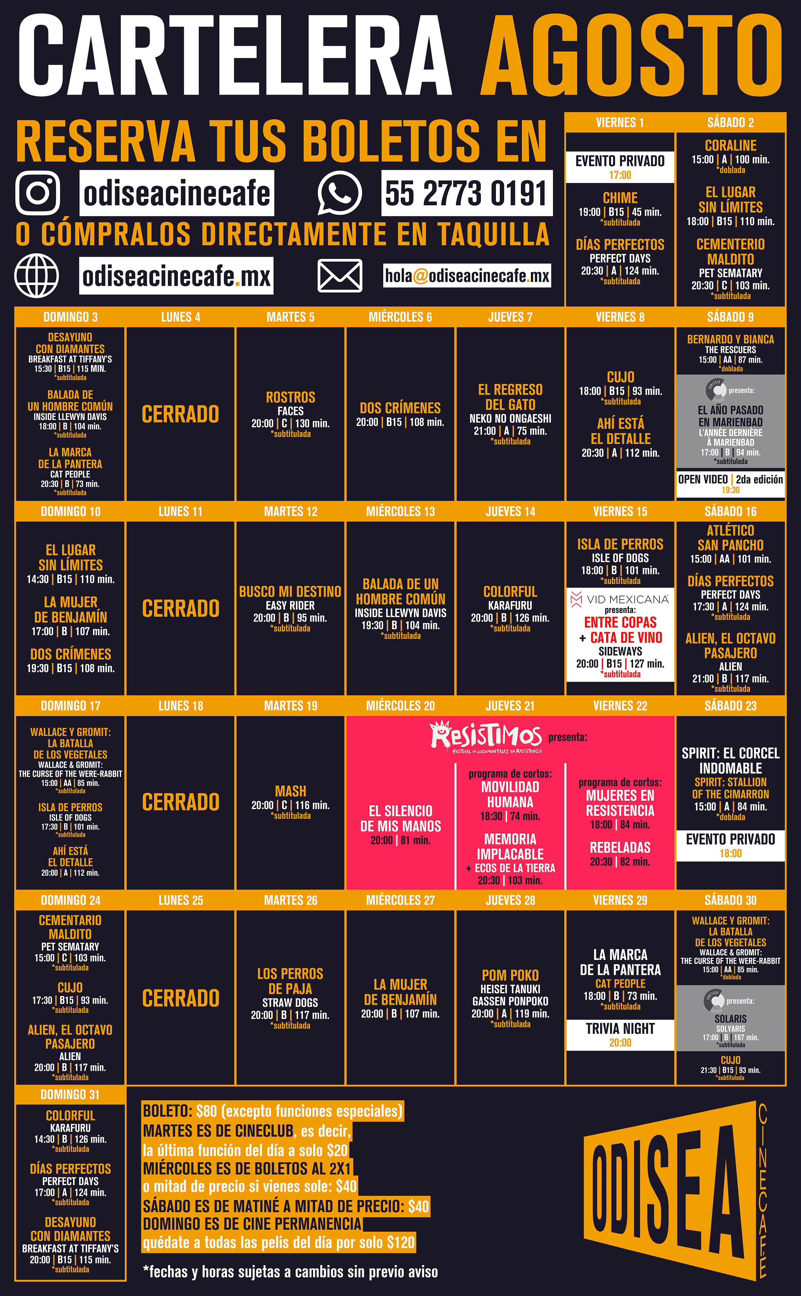 Cartelera Agosto 2025 VF.gif