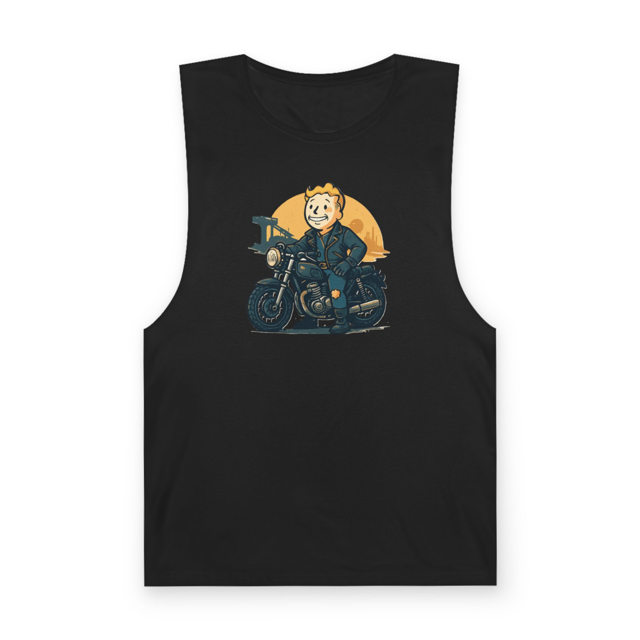 Biker Vault Boy Fallout Style Graphic Unisex Tank Top