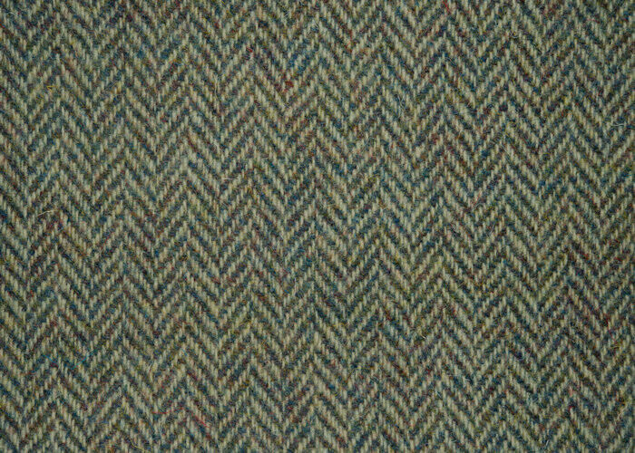 Harris Tweed Green Herringbone Fabric