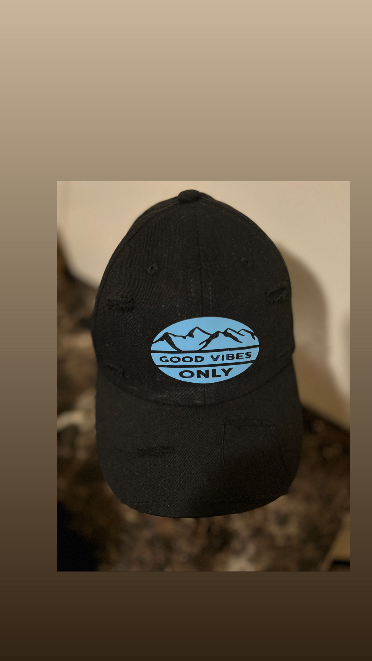 Good vibes only dad hat 