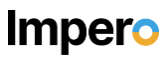 Logo with the word "Impero" in black. The letter "o" is blue and orange, forming a circle. Simple and modern design.