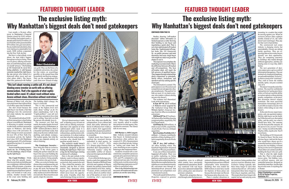 This is why commercial real estate at the highest level isn’t really about “selling” at all. It’s about matchmaking. Call it the "Cupid problem": your job isn’t to convince someone to love what you’re selling. Your job is to find the person who already loves it.