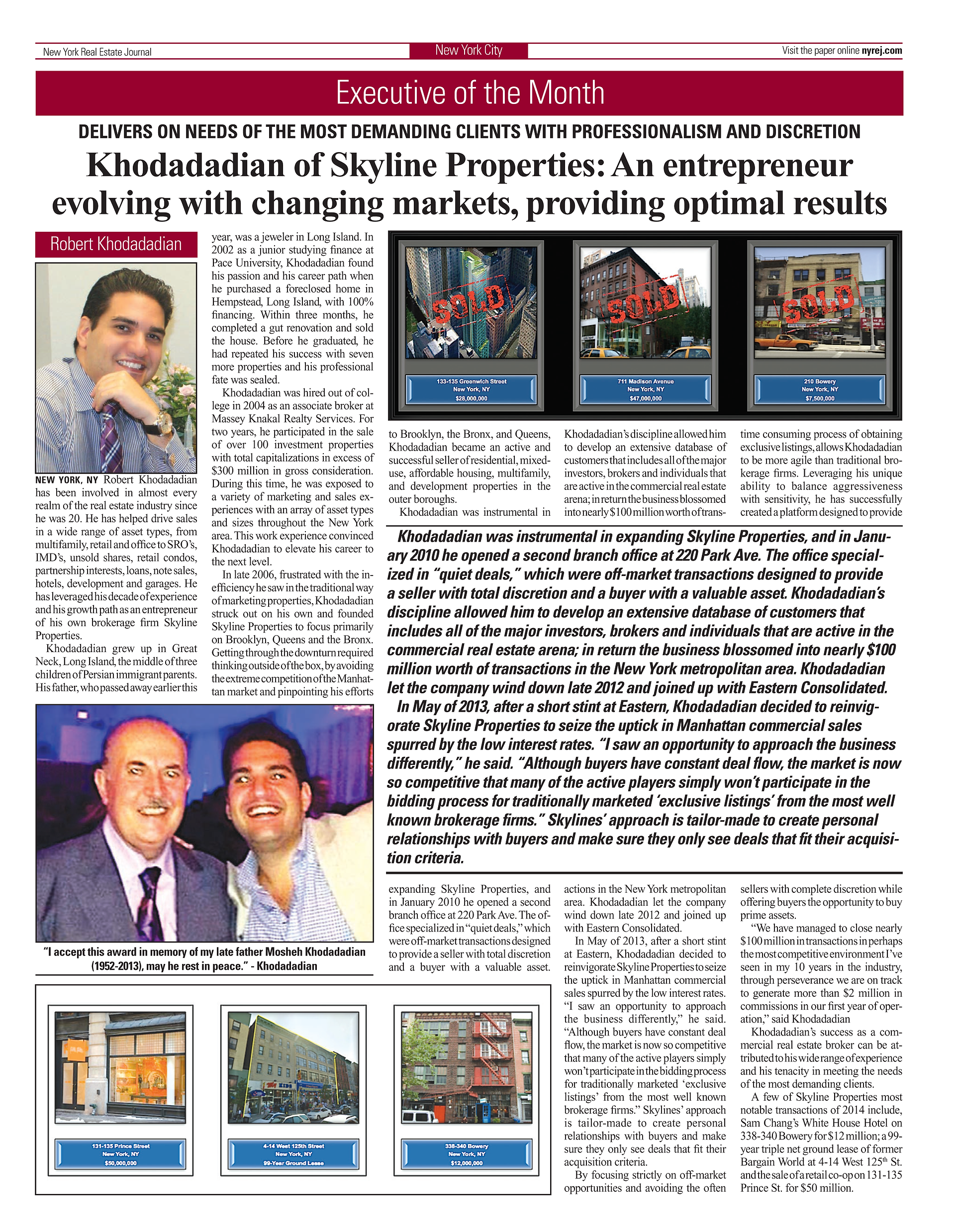 Executive of the Month: Skyline Properties' entrepreneur navigating changing markets, providing optimal solutions