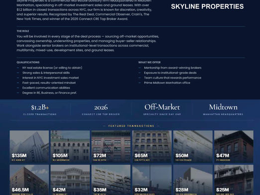 WE'RE HIRING! Exciting Job Opportunity at Skyline Properties Awaits You!