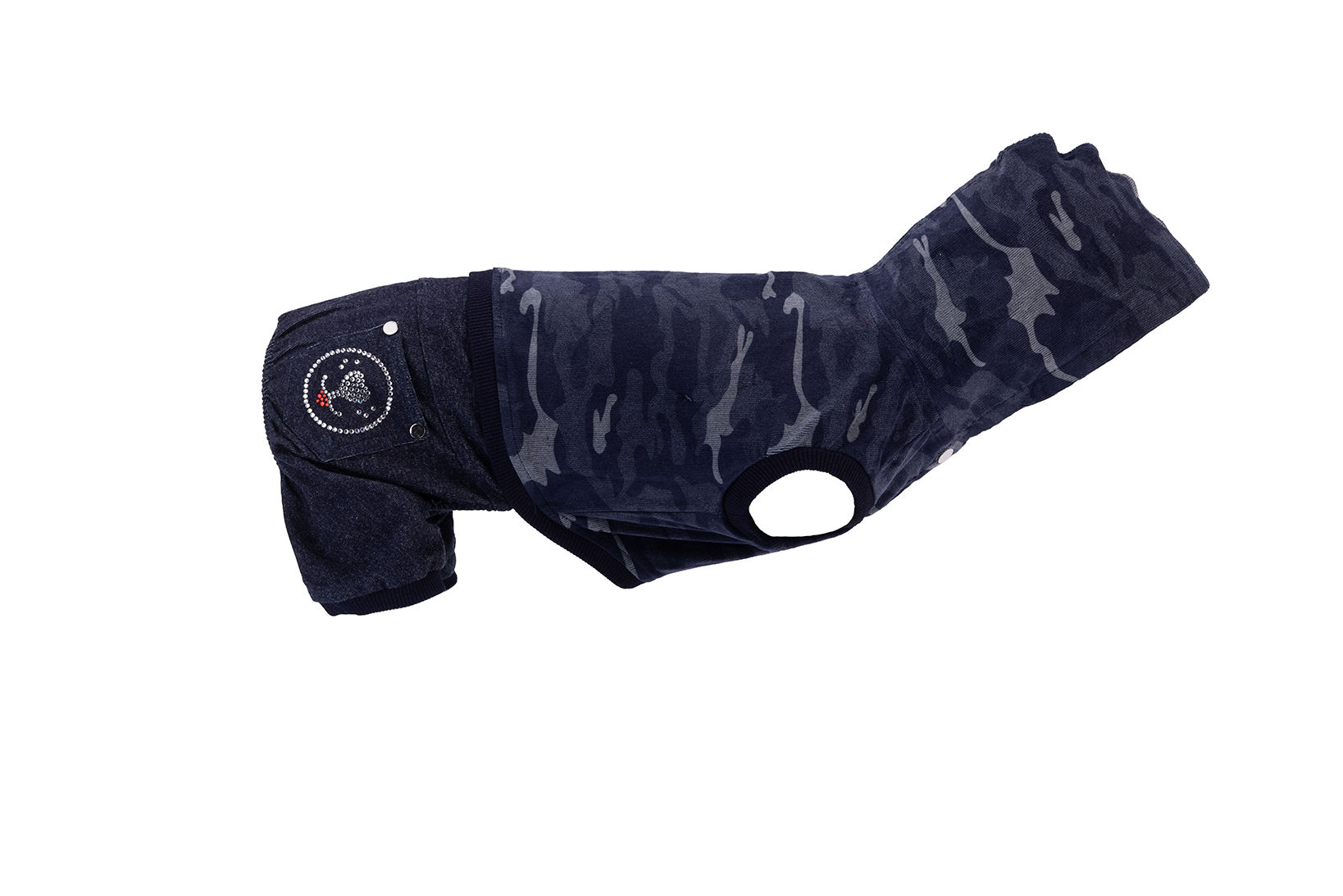 Dark Blue Camouflage with Jeans