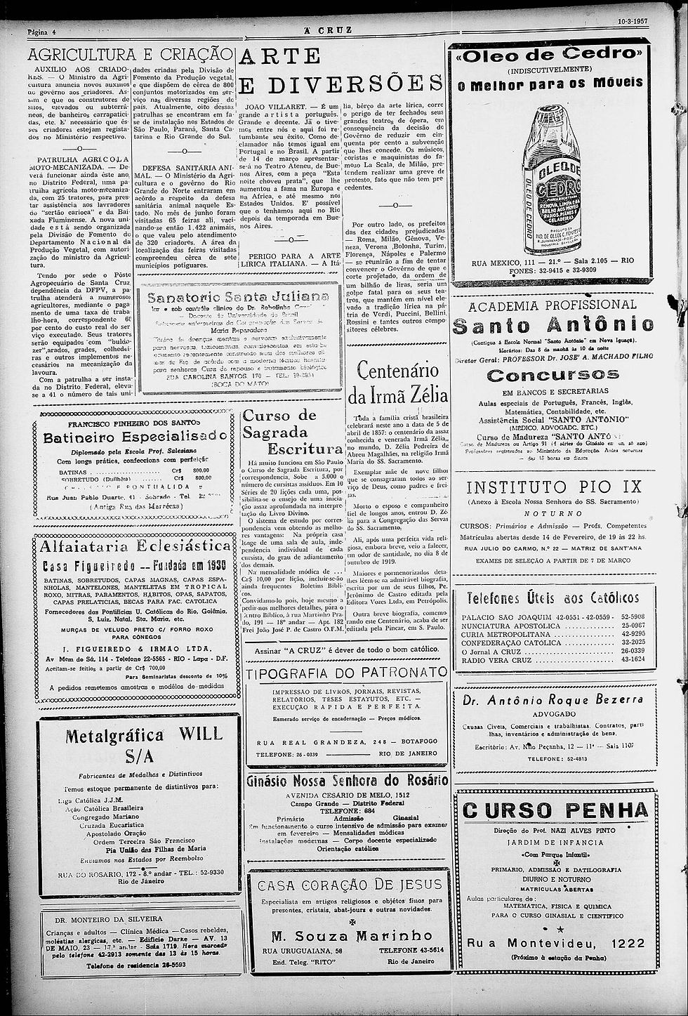 A Cruz _ Orgão da Parochia de S. João Baptista (RJ) - 1919 a 1923 - Arquivo I