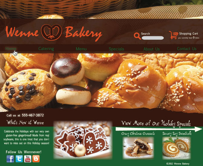 Wenne Bakery Webpage