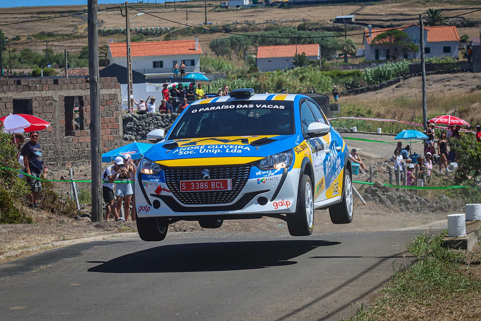 André Oliveira/António Freitas (Peugeot 208 Rally4). Fotografia Criativity Island/Mário Bettencourt