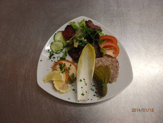 entrée repas pompiers