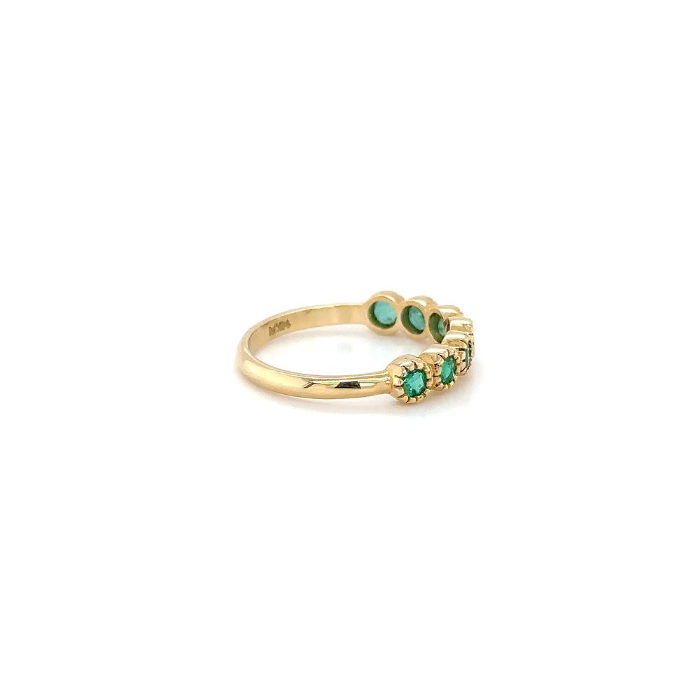 Thumbnail: 14k Yellow Gold Emerald Ring/  Classic Elegance/ Gift For Her