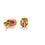 Thumbnail: Gold Ruby and Natural Diamond Earrings