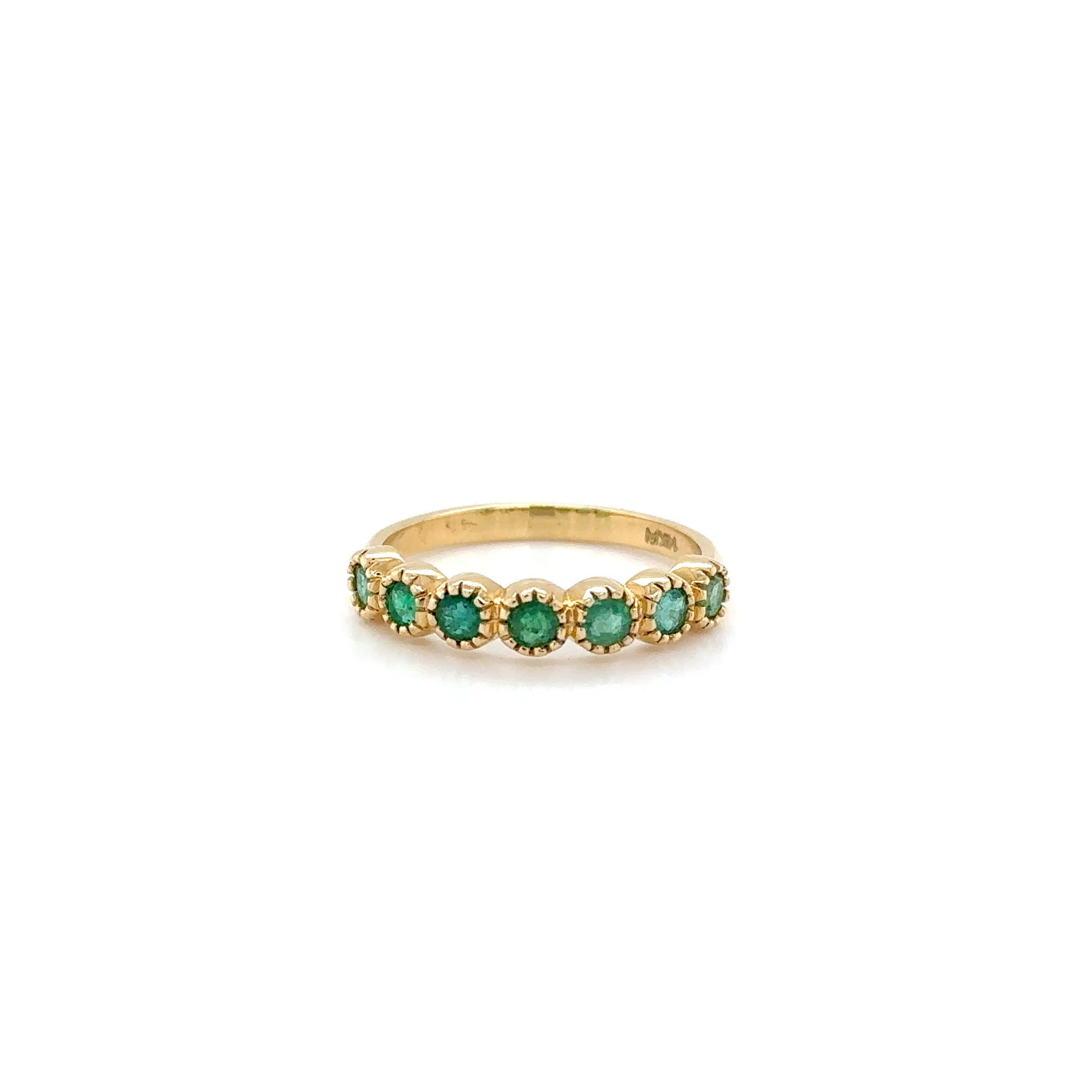 14k Yellow Gold Emerald Ring/  Classic Elegance/ Gift For Her