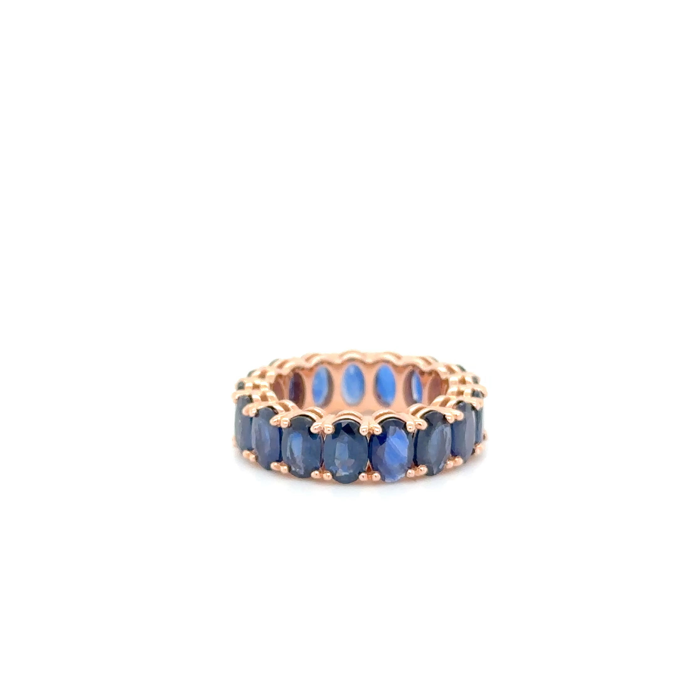 14K Rose Gold Sapphire Ring Vintage Glamour/Gift For Birthday