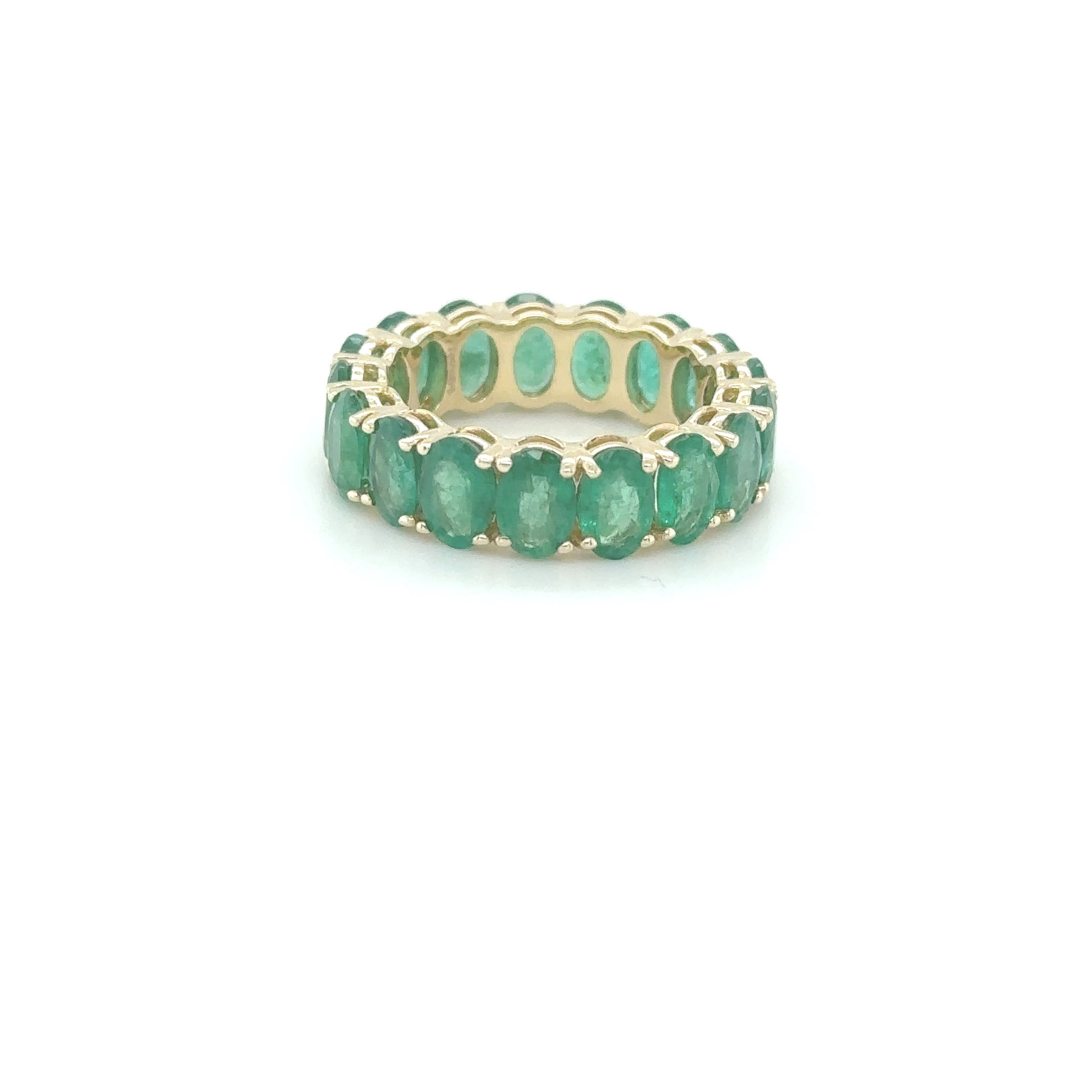 Emerald Eternity Band / 14k gold eternity bands / May birthstone rings / anniver