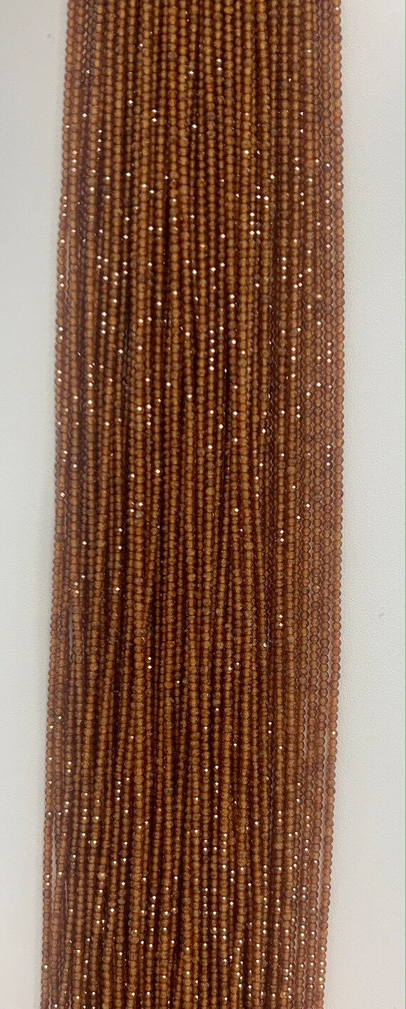 Hessonite Gemstone Bead Necklace