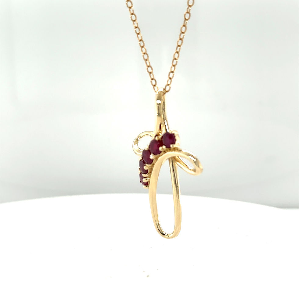 Thumbnail: 14K Yellow Gold Ruby Pendant/Gift For Christmas