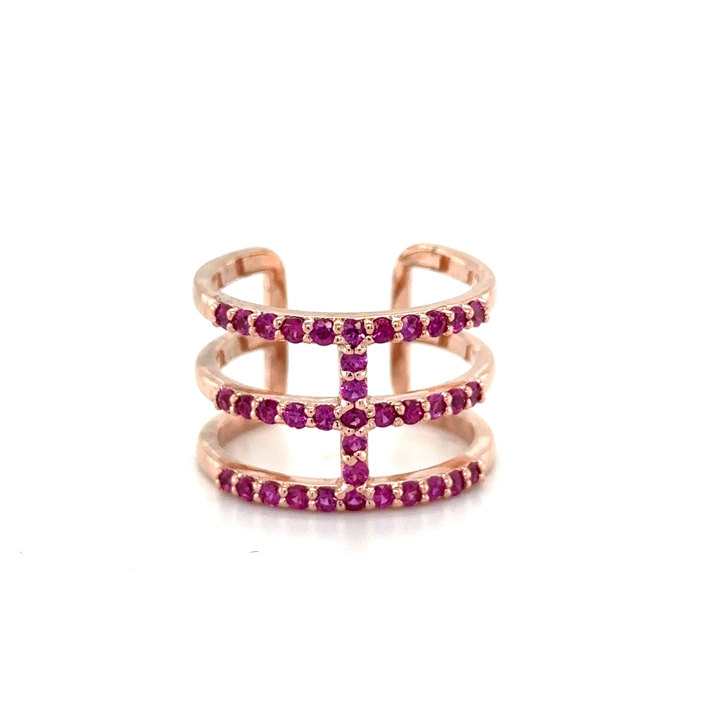 14k Rose Gold Ring Jacket / ruby ring jacket / unisex rings