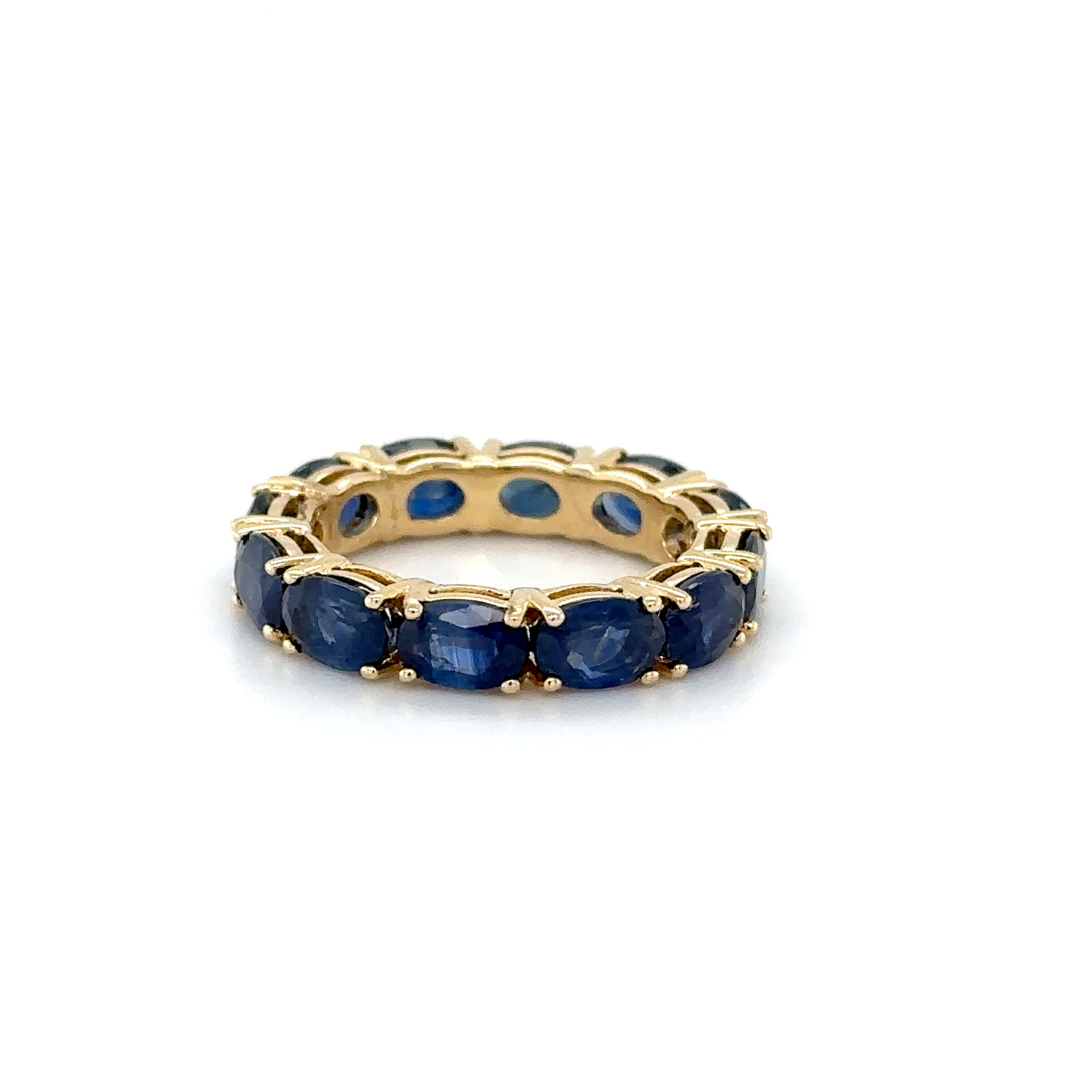 14K Yellow Gold Sapphire Ring / Oval Sapphire/Statement Ring