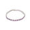 Thumbnail: 14K White Gold Oval Purple Sapphire Tennis Bracelet/Gift for push