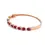 Thumbnail: 14K Rose Gold Ruby & Diamond Prong Bangle/Gift For Anniversary