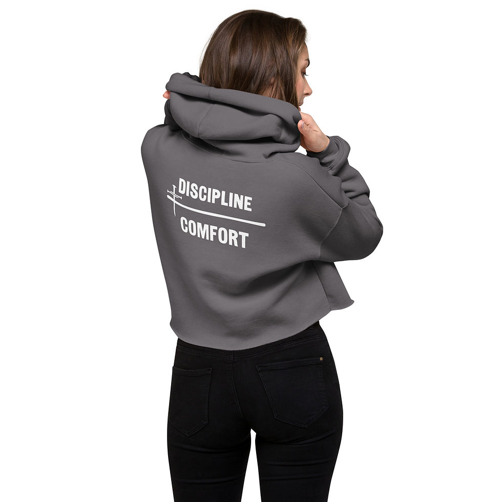 Thumbnail: Discipline over Comfort Crop Hoodie