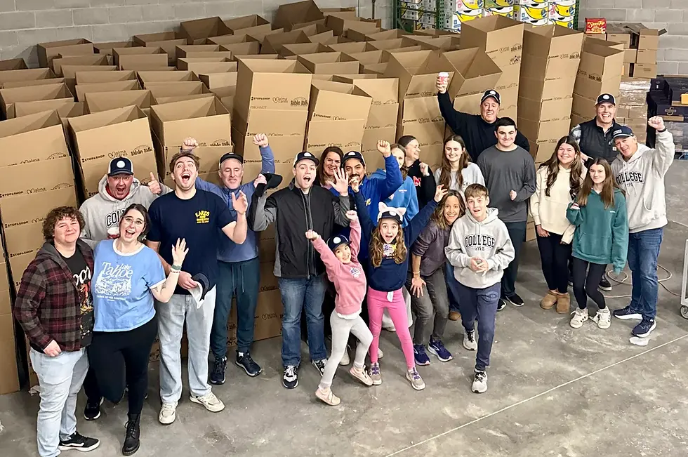 College Hype Team picture at the Weymouth Food Pantry