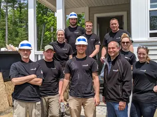Timberline Construction Employees with College Hype Construction Apparel On