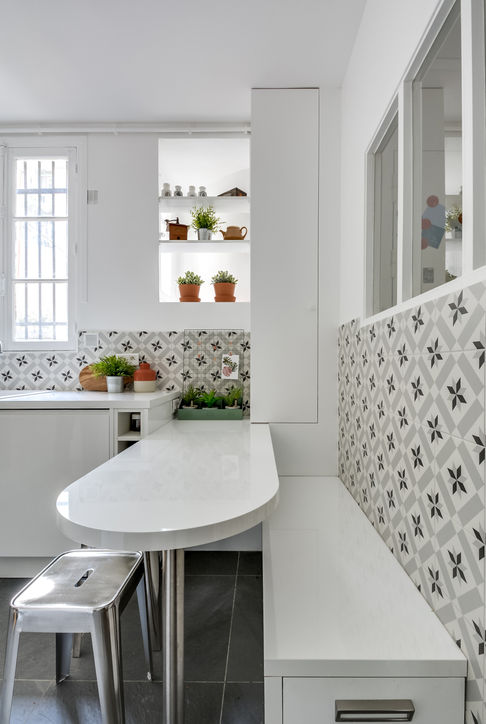 Cuisine blanche Un Archi Dans Ma Cuisine Architecte Paris vue coffrage compteur f.jpg