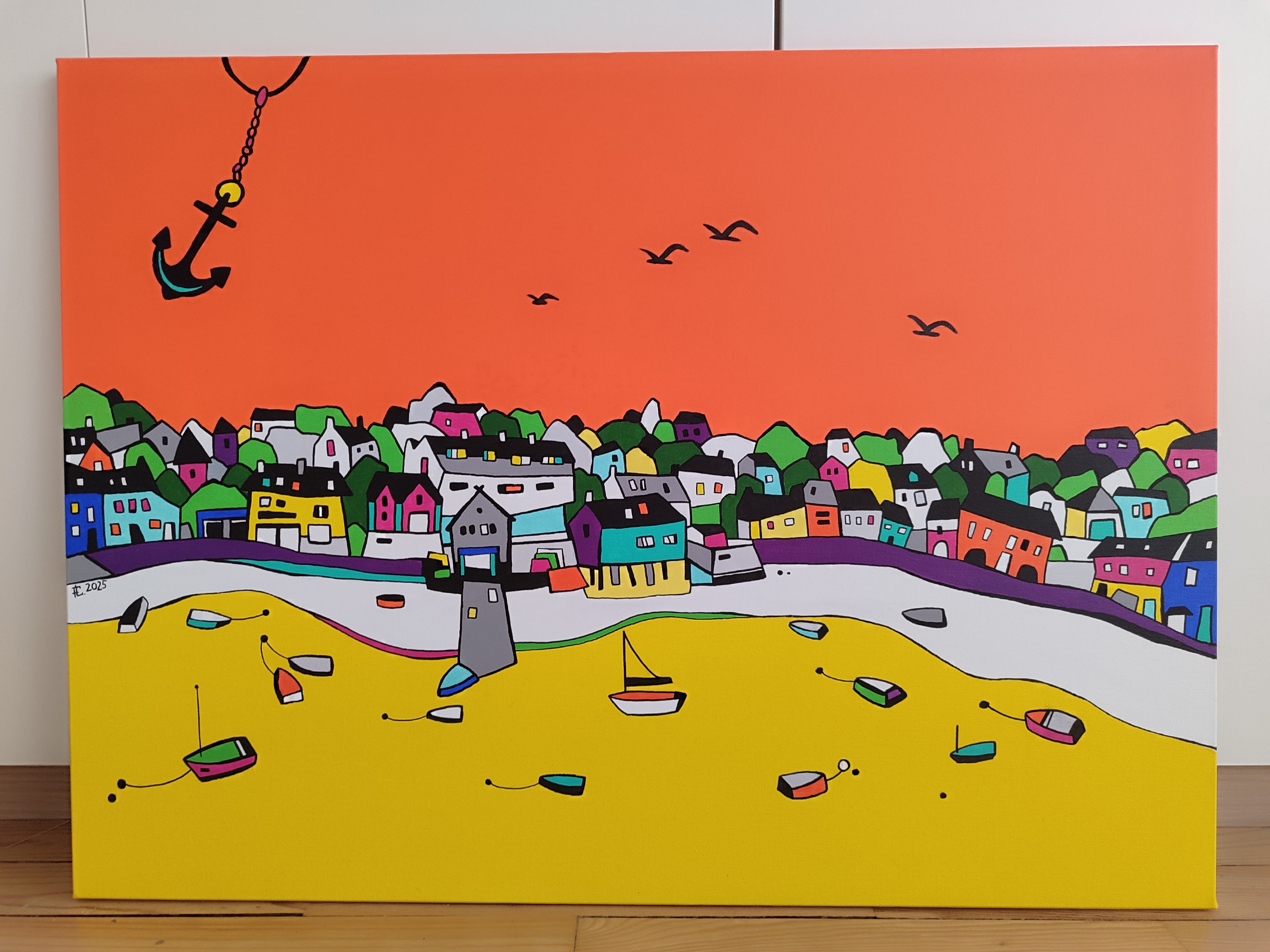 Toile originale "Portsall" - 81 cm X 60 cm