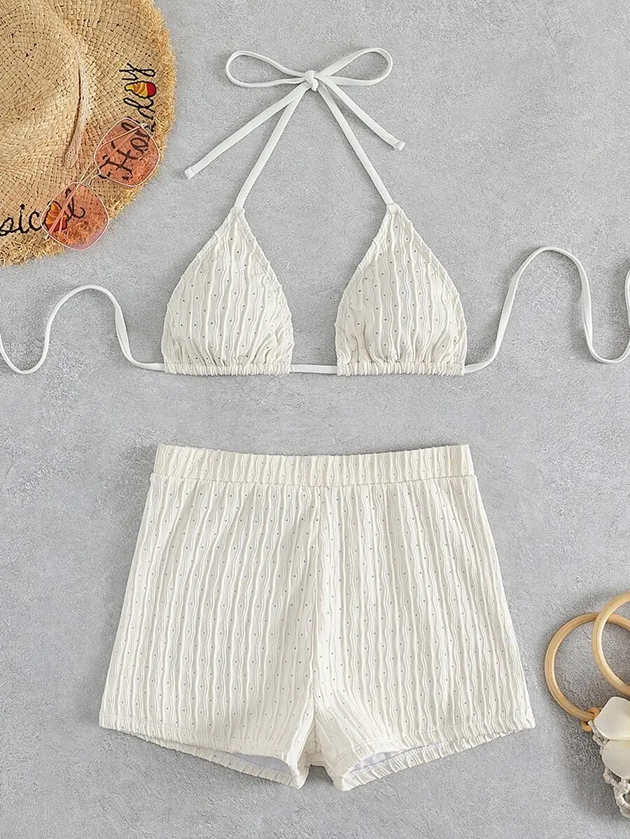 Miniature : Bikini triangle dos nu pour la plage d'été