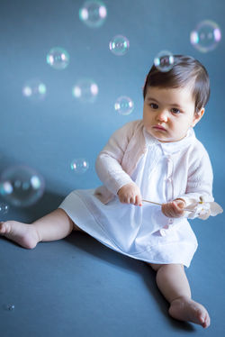 Shooting avec des bulles de savon