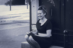The girl at the corner