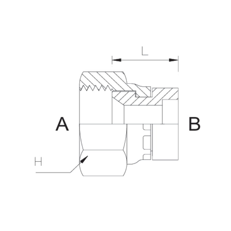  9JW JIC Female Tube Weld