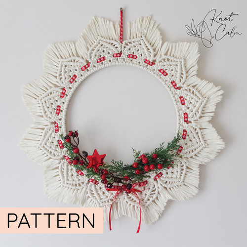 Macrame Christmas Wreath Pattern Knot Calm