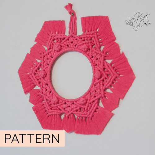 Macrame Mandala Wall Hanging Pattern Knot Calm