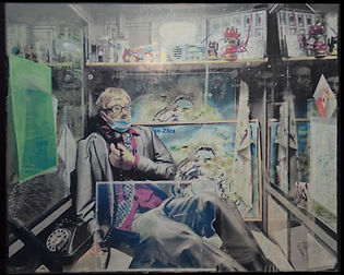 Une situation provisoire (day vision) 120 / 150 cm, acryl & phosphorescent pigments on canvas, 2021.