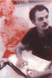 Verre rouge 14 / 10 cm, ink on paper, 2015.