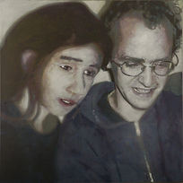 Crash Landing / Berlin 100 / 100 cm, 2 acryl on canvas, 2005.