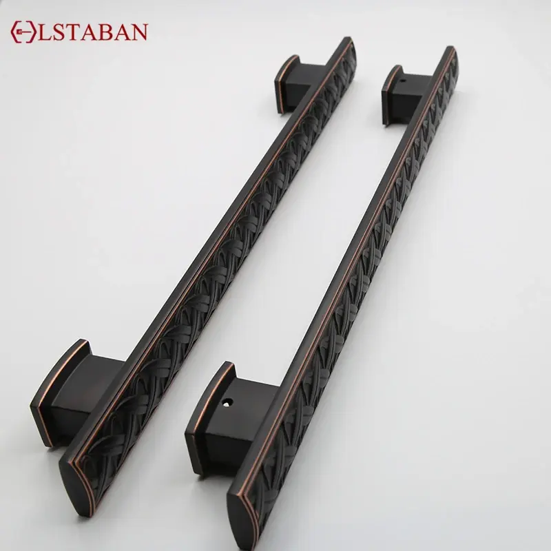Thumbnail: Modern Nordic Black Pattern Door Handle