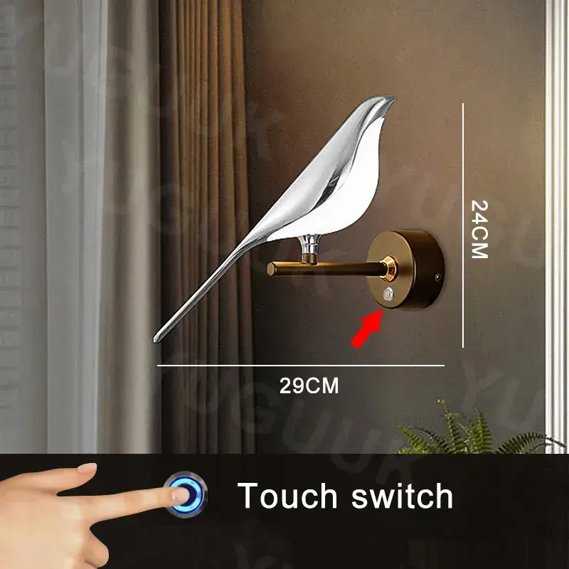Thumbnail: Nordic LED 360° Rotation Bird Wall Lights